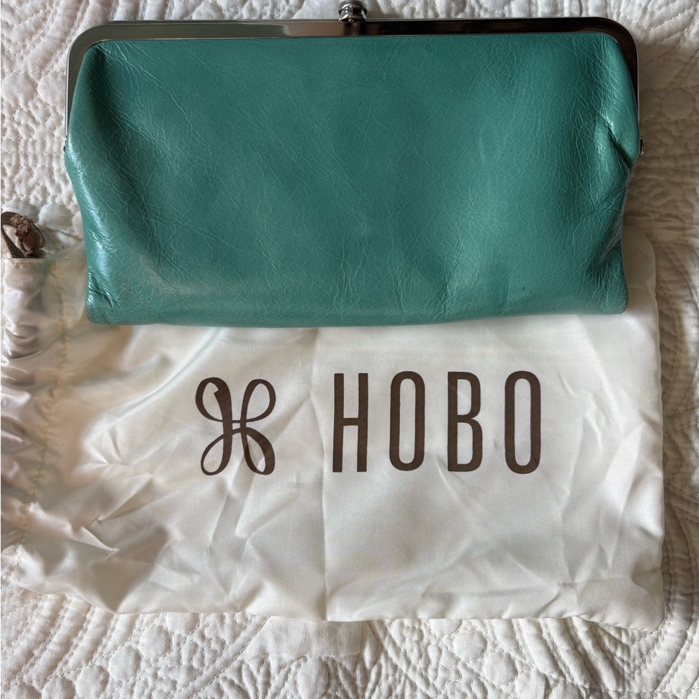 HOBO Turquoise Leather Clutch